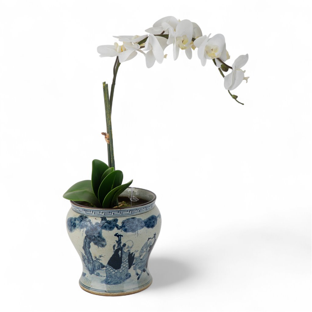 Danny's Fine Porcelain Home Decor Danny's Fine Porcelain Blue & White Basin – Longevity Motif