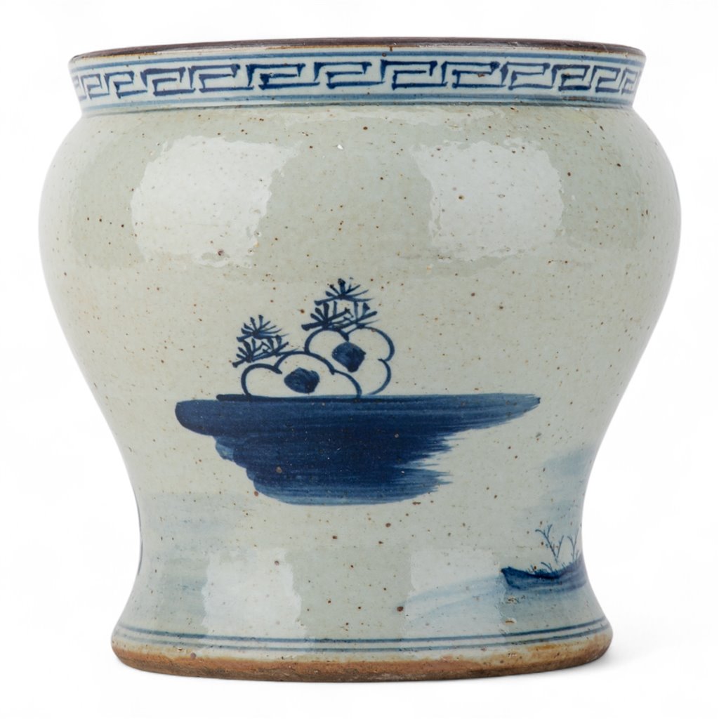 Danny's Fine Porcelain Home Decor Danny's Fine Porcelain Blue & White Basin – Longevity Motif