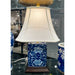 Danny's Fine Porcelain Home Decor Danny's Fine Porcelain Blue & White Box Shape Lamp-Blue Peony