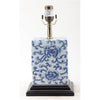 Danny's Fine Porcelain Home Decor Danny's Fine Porcelain Blue & White Box Shape Lamp-Peony