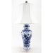 Danny's Fine Porcelain Home Decor Danny's Fine Porcelain Blue & White Fishtail Jar Lamp -Floral
