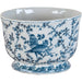 Danny's Fine Porcelain Home Decor Danny's Fine Porcelain Blue & White Floral & Bird Pattern Round Scallop Planter Real Gold