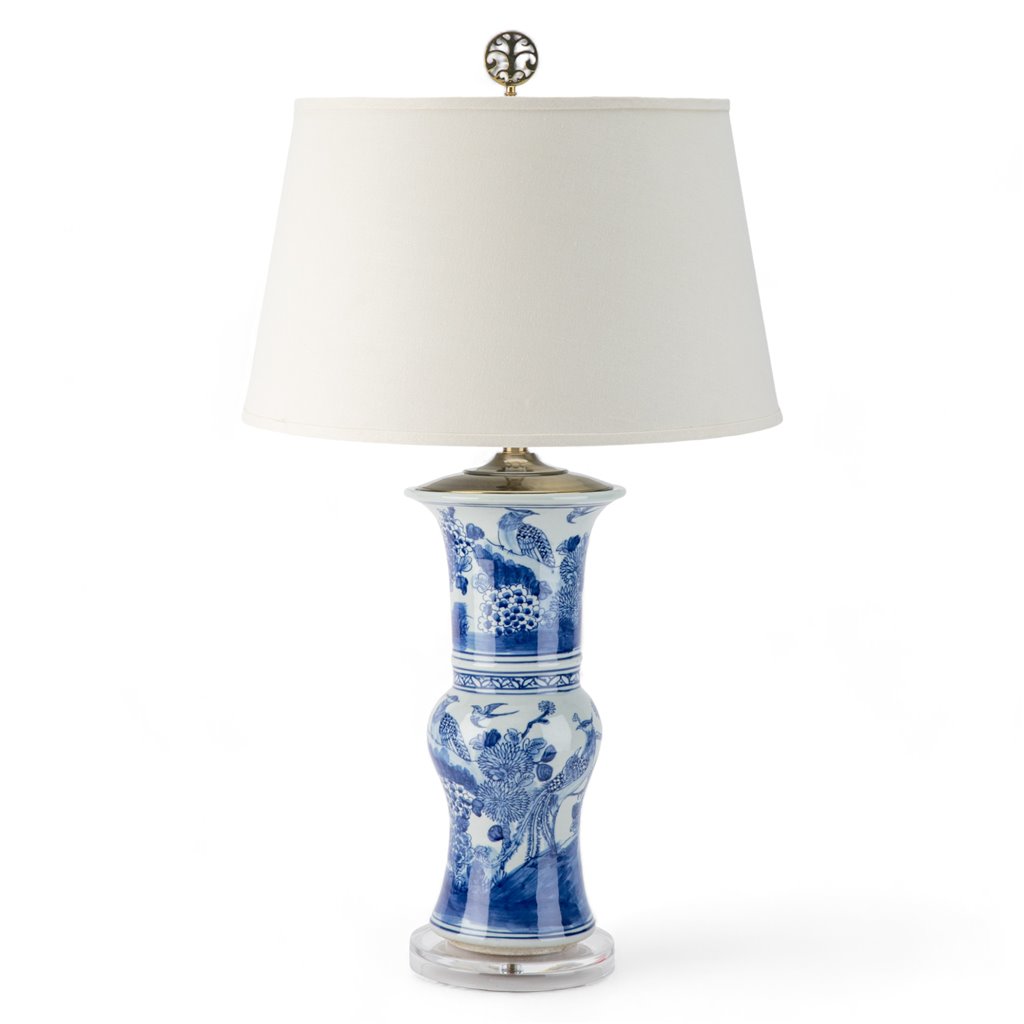 Danny's Fine Porcelain Home Decor Danny's Fine Porcelain Blue & White Flower Vase Lamp