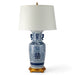 Danny's Fine Porcelain Home Decor Danny's Fine Porcelain Blue & White Gold Base Lamp -Double Happiness