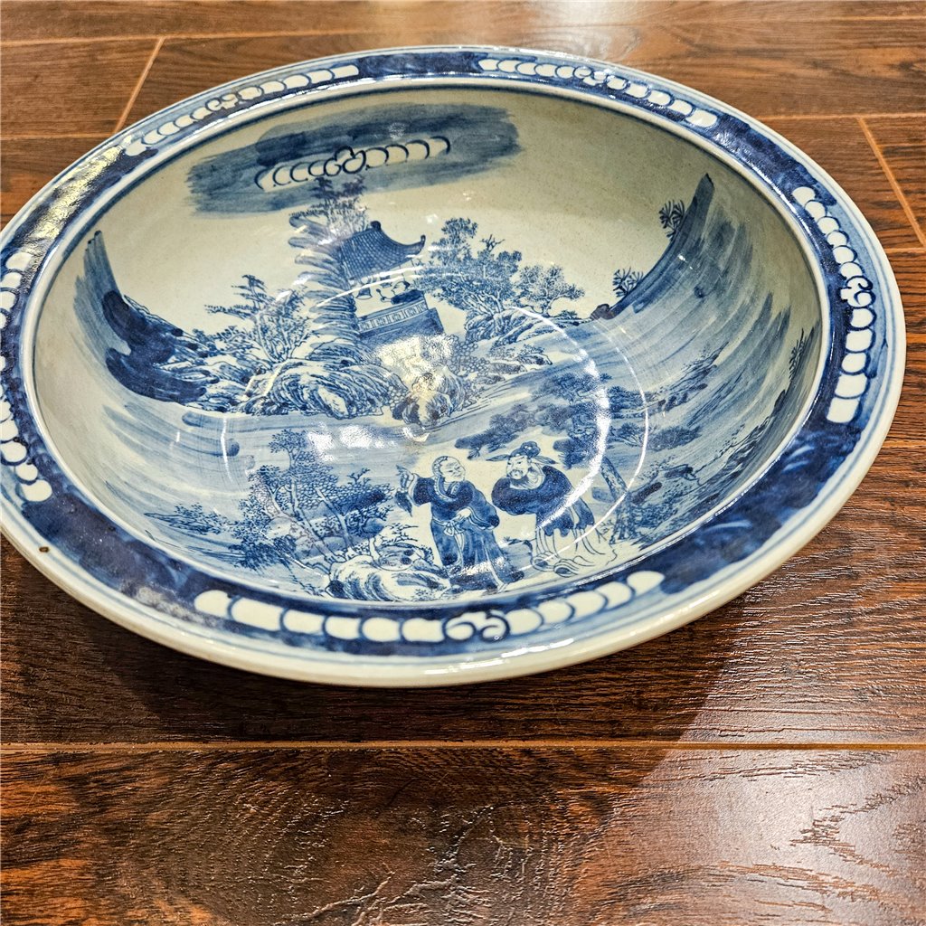 Danny's Fine Porcelain Home Decor Danny's Fine Porcelain Blue & White Lipped Basin
