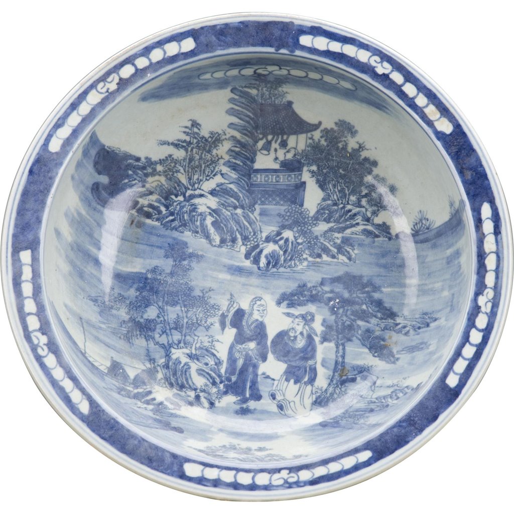Danny's Fine Porcelain Home Decor Danny's Fine Porcelain Blue & White Lipped Basin