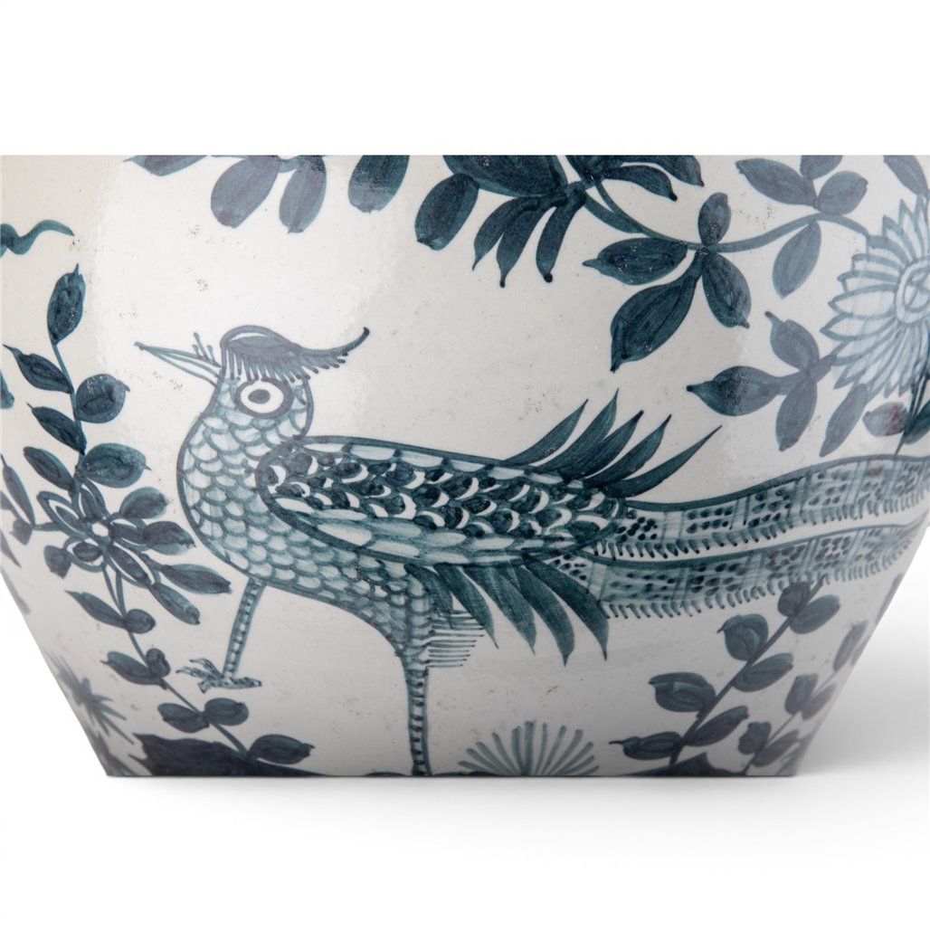 Danny's Fine Porcelain Home Decor Danny's Fine Porcelain Blue & White Porcelain Bird & Floral Vase Elevate Your Home with