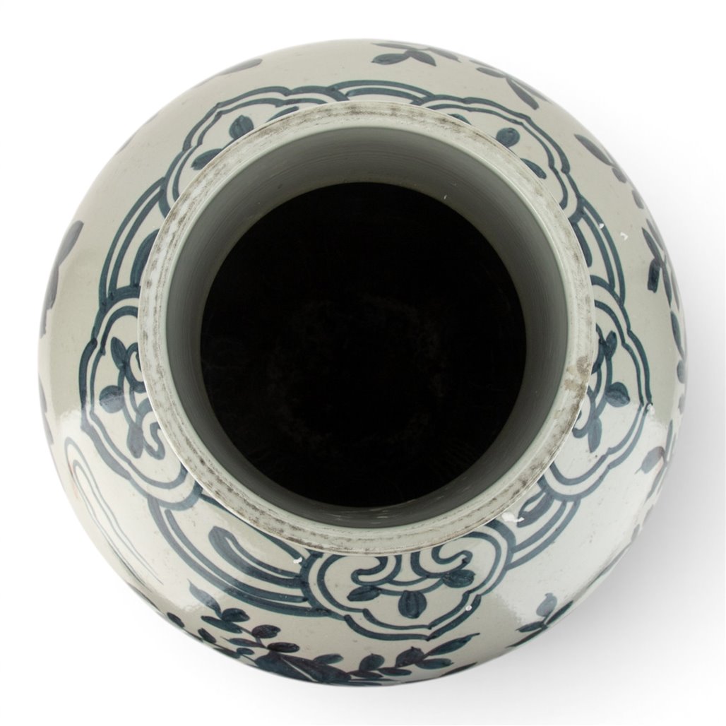 Danny's Fine Porcelain Home Decor Danny's Fine Porcelain Blue & White Porcelain Bird & Floral Vase Elevate Your Home with