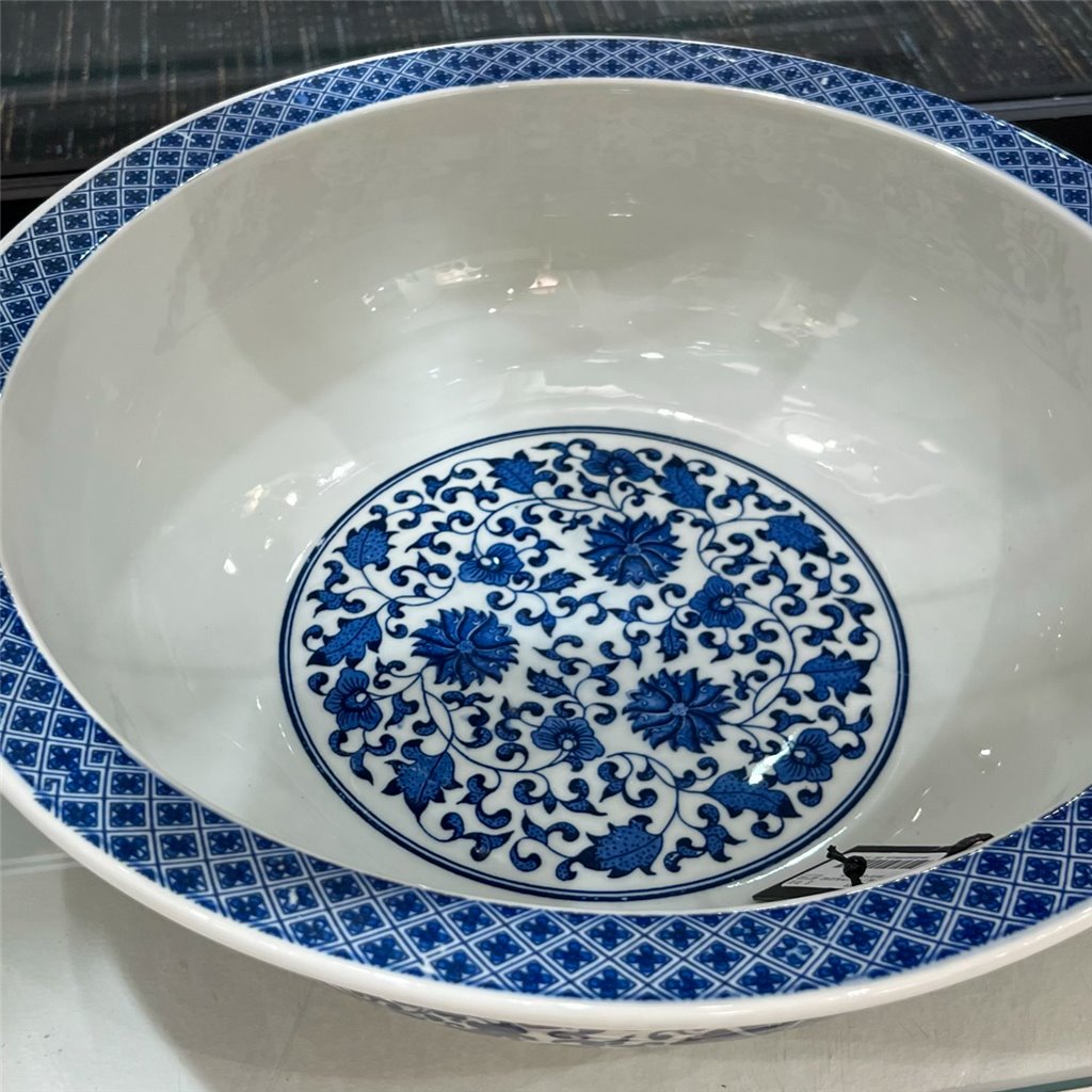 Danny's Fine Porcelain Home Decor Danny's Fine Porcelain Blue & White Round Basin
