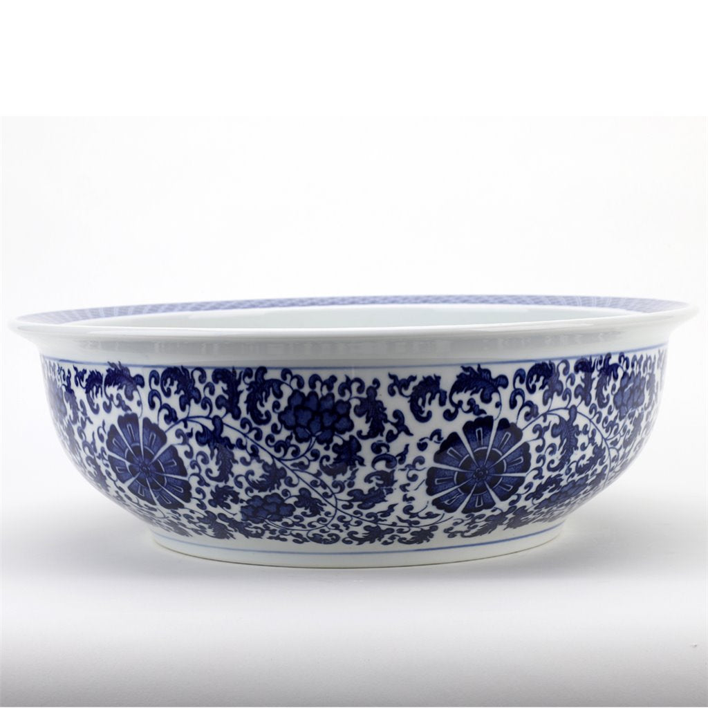 Danny's Fine Porcelain Home Decor Danny's Fine Porcelain Blue & White Round Basin
