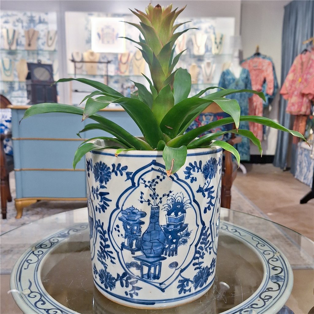 Danny's Fine Porcelain Home Decor Danny's Fine Porcelain Blue & White Round Pot