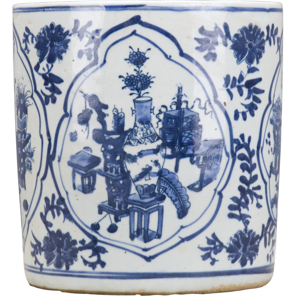 Danny's Fine Porcelain Home Decor Danny's Fine Porcelain Blue & White Round Pot