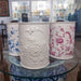 Danny's Fine Porcelain Home Decor Danny's Fine Porcelain Blue & White Round Waste Bin in Embossed Bird Pattern
