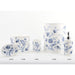 Danny's Fine Porcelain Home Decor Danny's Fine Porcelain Blue & White Round Waste Bin in Embossed Bird Pattern