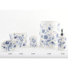 Danny's Fine Porcelain Home Decor Danny's Fine Porcelain Blue & White Round Waste Bin in Embossed Bird Pattern