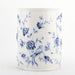 Danny's Fine Porcelain Home Decor Danny's Fine Porcelain Blue & White Round Waste Bin in Embossed Bird Pattern