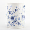 Danny's Fine Porcelain Home Decor Danny's Fine Porcelain Blue & White Round Waste Bin in Embossed Bird Pattern