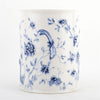 Danny's Fine Porcelain Home Decor Danny's Fine Porcelain Blue & White Round Waste Bin in Embossed Bird Pattern