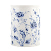 Danny's Fine Porcelain Home Decor Danny's Fine Porcelain Blue & White Round Waste Bin in Embossed Bird Pattern