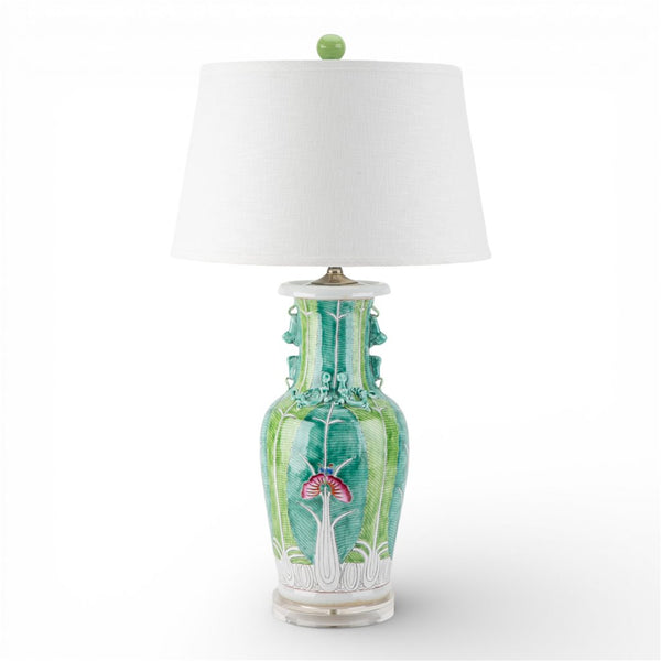 Danny's Fine Porcelain Home Decor Danny's Fine Porcelain Bok Choy Porcelain Vase Lamp-[2-847-19] Elegant Porcelain Vase Lamp Inspired