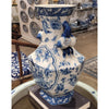 Danny's Fine Porcelain Home Decor Danny's Fine Porcelain [BOT: 5X6 HEXA] HEXAGONAL VASE - B/W BIRD 10792