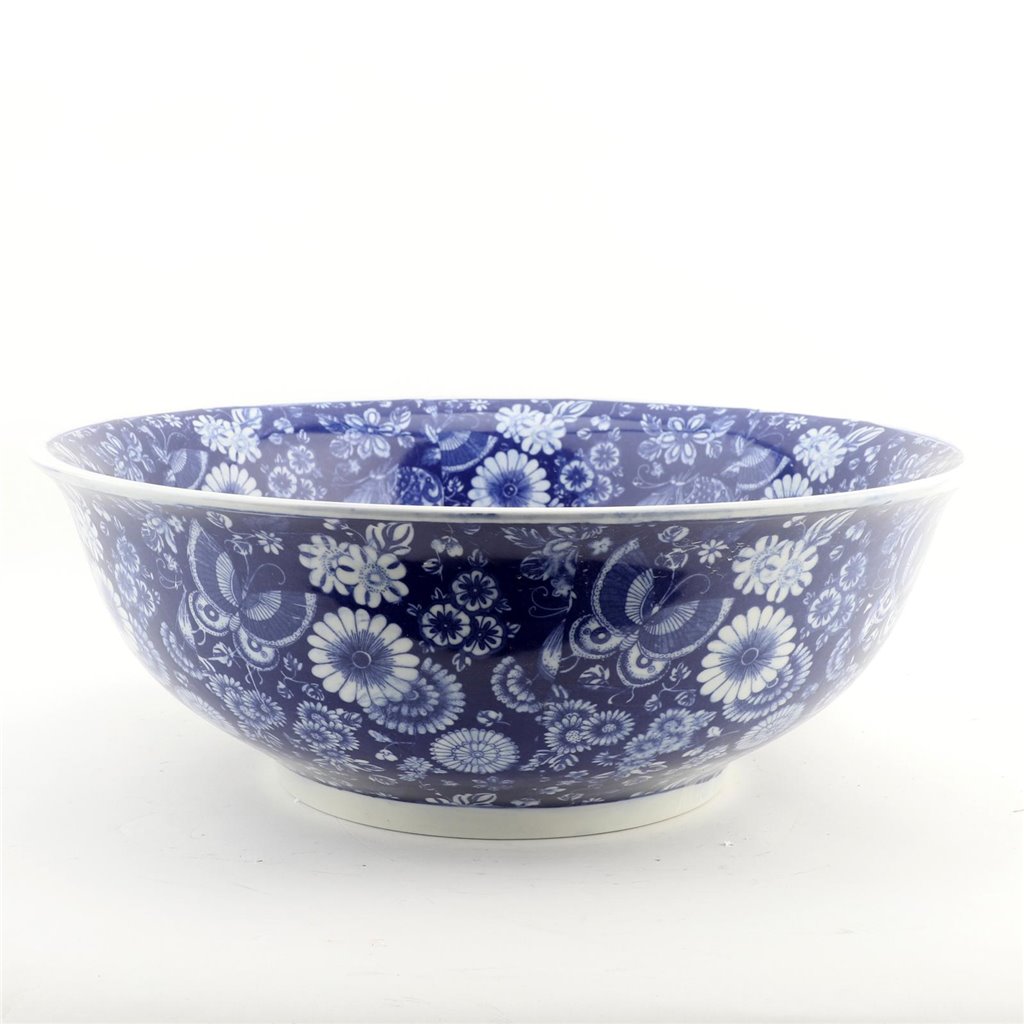 Danny's Fine Porcelain Home Decor Danny's Fine Porcelain Bowl - Blue & White Floral and Butterflies