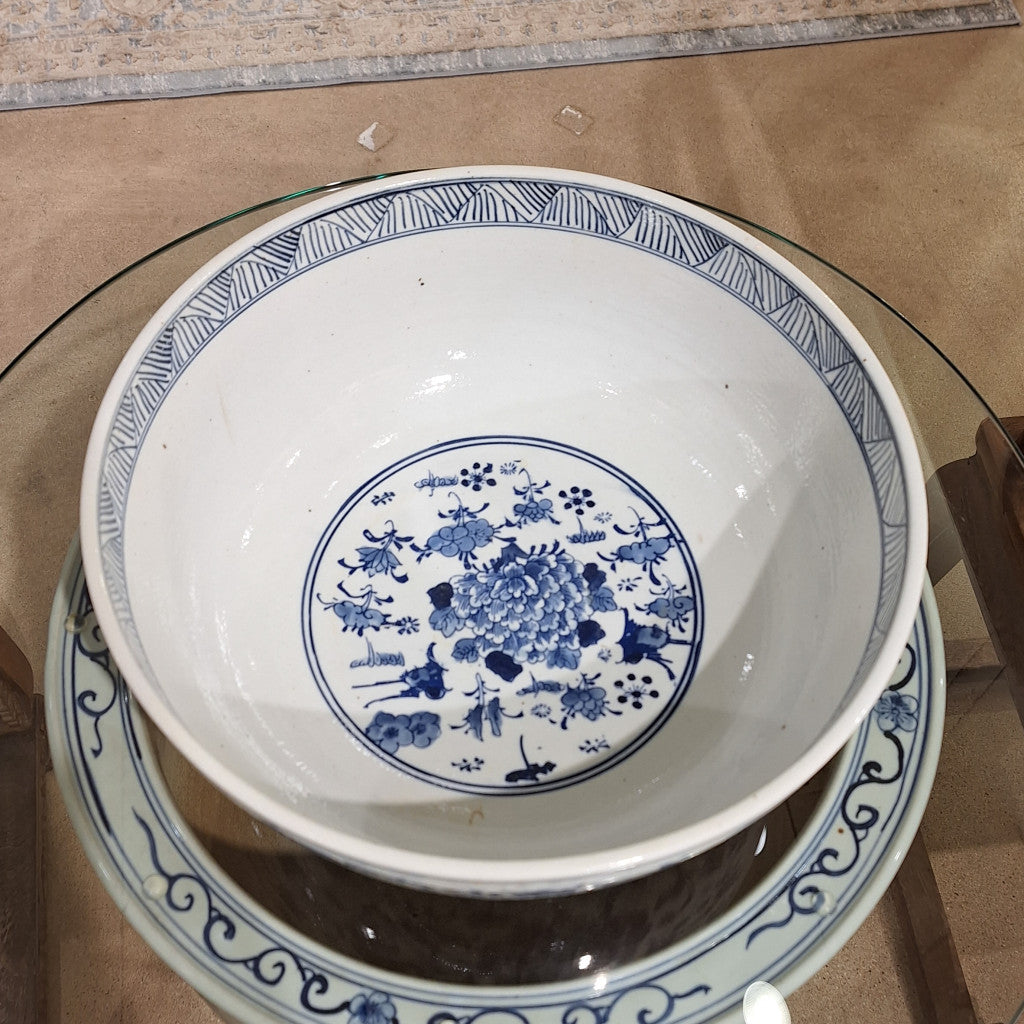 Danny's Fine Porcelain Home Decor Danny's Fine Porcelain Bowl - Floral - Blue And White Classic 50781