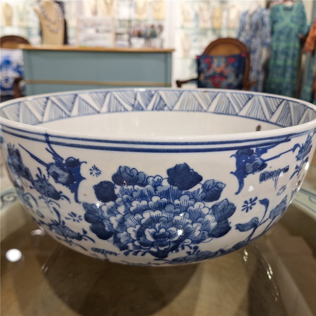 Danny's Fine Porcelain Home Decor Danny's Fine Porcelain Bowl - Floral - Blue And White Classic 50782