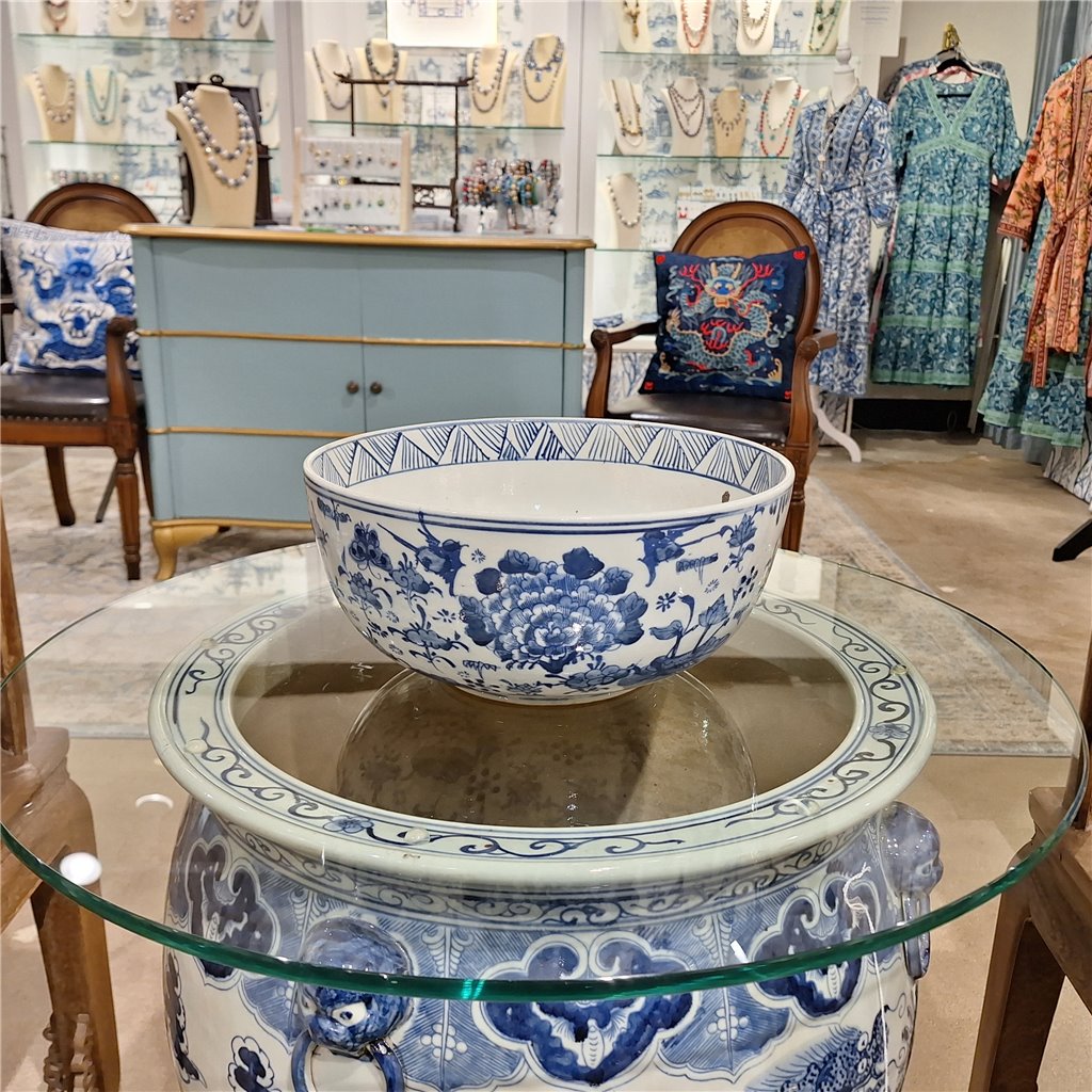 Danny's Fine Porcelain Home Decor Danny's Fine Porcelain Bowl - Floral - Blue And White Classic 50782