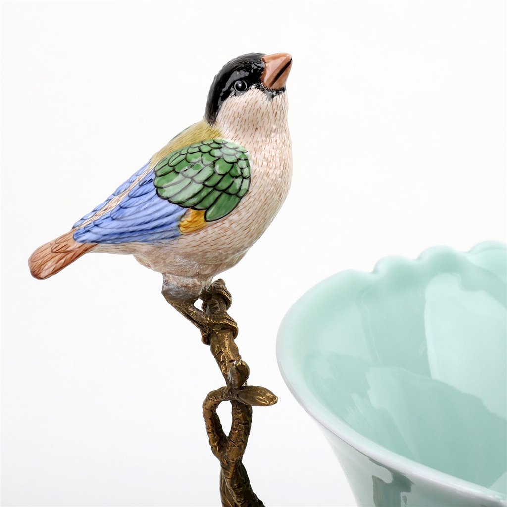 Danny's Fine Porcelain Home Decor Danny's Fine Porcelain Bowl With Bird And Bronze Ormolu 60388