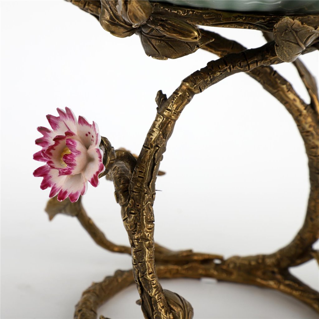 Danny's Fine Porcelain Home Decor Danny's Fine Porcelain Bowl With Bird And Bronze Ormolu 60388