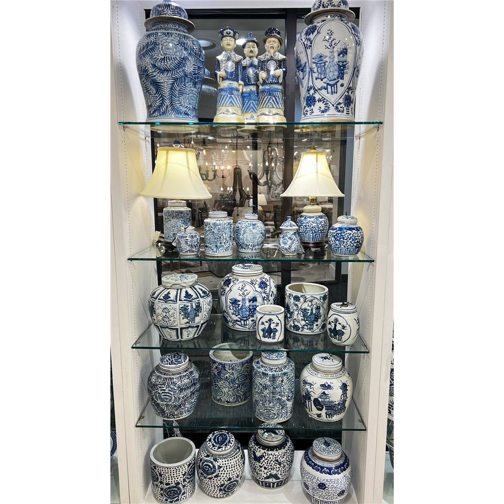 Danny's Fine Porcelain Home Decor Danny's Fine Porcelain Bulb Jar - Flowers - Blue & White Classic