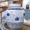 Danny's Fine Porcelain Home Decor Danny's Fine Porcelain Bulb Jar - Flowers - Blue & White Classic