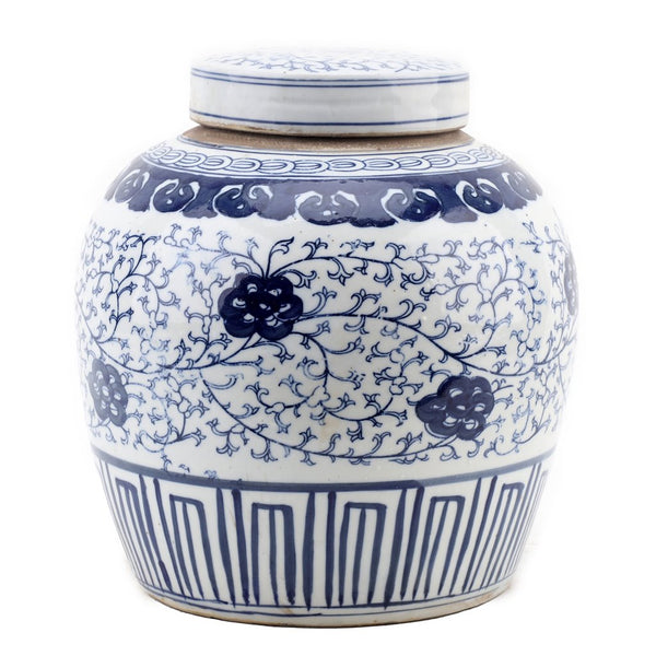 Danny's Fine Porcelain Home Decor Danny's Fine Porcelain Bulb Jar - Flowers - Blue & White Classic