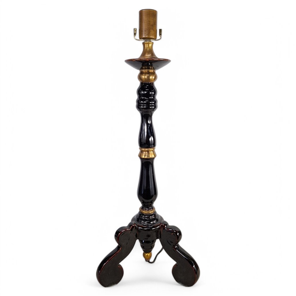 Danny's Fine Porcelain Home Decor Danny's Fine Porcelain candlestick Basedecorative Candlestick-style Base Featuring Black and - CLOSEOUT SAMPLE SALE