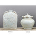 Danny's Fine Porcelain Home Decor Danny's Fine Porcelain Carved Flat Vase-Dragon