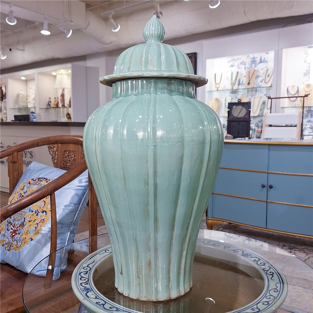 Danny's Fine Porcelain Home Decor Danny's Fine Porcelain Celedon Jar Antique Finish 50852