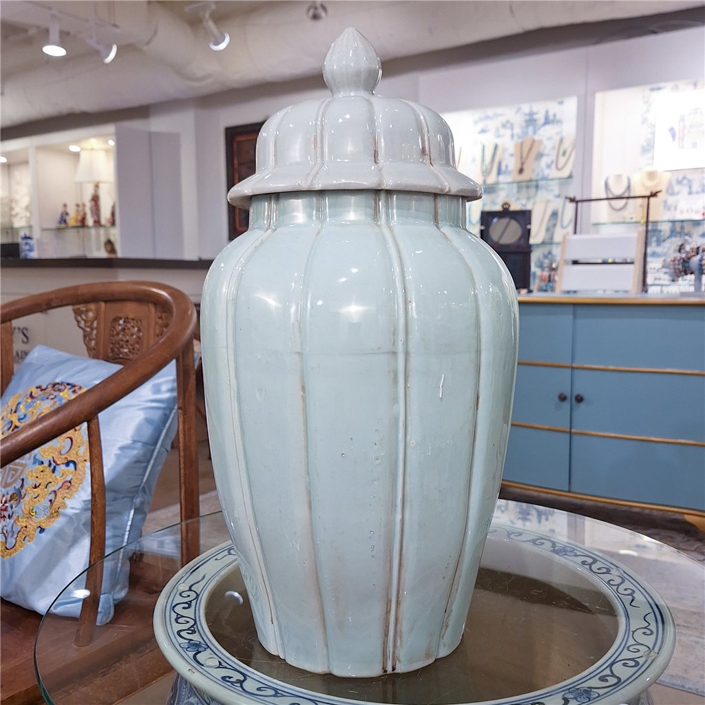 Danny's Fine Porcelain Home Decor Danny's Fine Porcelain Celedon Jar Antique Finish 50853