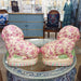 Danny's Fine Porcelain Home Decor Danny's Fine Porcelain Classic Staffordshire Bunnies with A Twist! Lovely Pair of Pink Floral