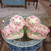 Danny's Fine Porcelain Home Decor Danny's Fine Porcelain Classic Staffordshire Bunnies with A Twist! Lovely Pair of Pink Floral