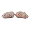 Danny's Fine Porcelain Home Decor Danny's Fine Porcelain Classic Staffordshire Bunnies with A Twist! Lovely Pair of Pink Floral