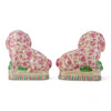 Danny's Fine Porcelain Home Decor Danny's Fine Porcelain Classic Staffordshire Bunnies with A Twist! Lovely Pair of Pink Floral