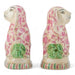 Danny's Fine Porcelain Home Decor Danny's Fine Porcelain Classic Staffordshire Bunnies with A Twist! Lovely Pair of Pink Floral