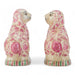 Danny's Fine Porcelain Home Decor Danny's Fine Porcelain Classic Staffordshire Bunnies with A Twist! Lovely Pair of Pink Floral