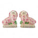 Danny's Fine Porcelain Home Decor Danny's Fine Porcelain Classic Staffordshire Bunnies with A Twist! Lovely Pair of Pink Floral