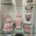 Danny's Fine Porcelain Home Decor Danny's Fine Porcelain Classic Staffordshire Dogs with A Twist! Lovely Pair of Pink Floral