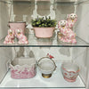 Danny's Fine Porcelain Home Decor Danny's Fine Porcelain Classic Staffordshire Dogs with A Twist! Lovely Pair of Pink Floral