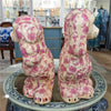 Danny's Fine Porcelain Home Decor Danny's Fine Porcelain Classic Staffordshire Dogs with A Twist! Lovely Pair of Pink Floral