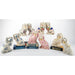 Danny's Fine Porcelain Home Decor Danny's Fine Porcelain Classic Staffordshire Dogs with A Twist! Lovely Pair of Pink Floral