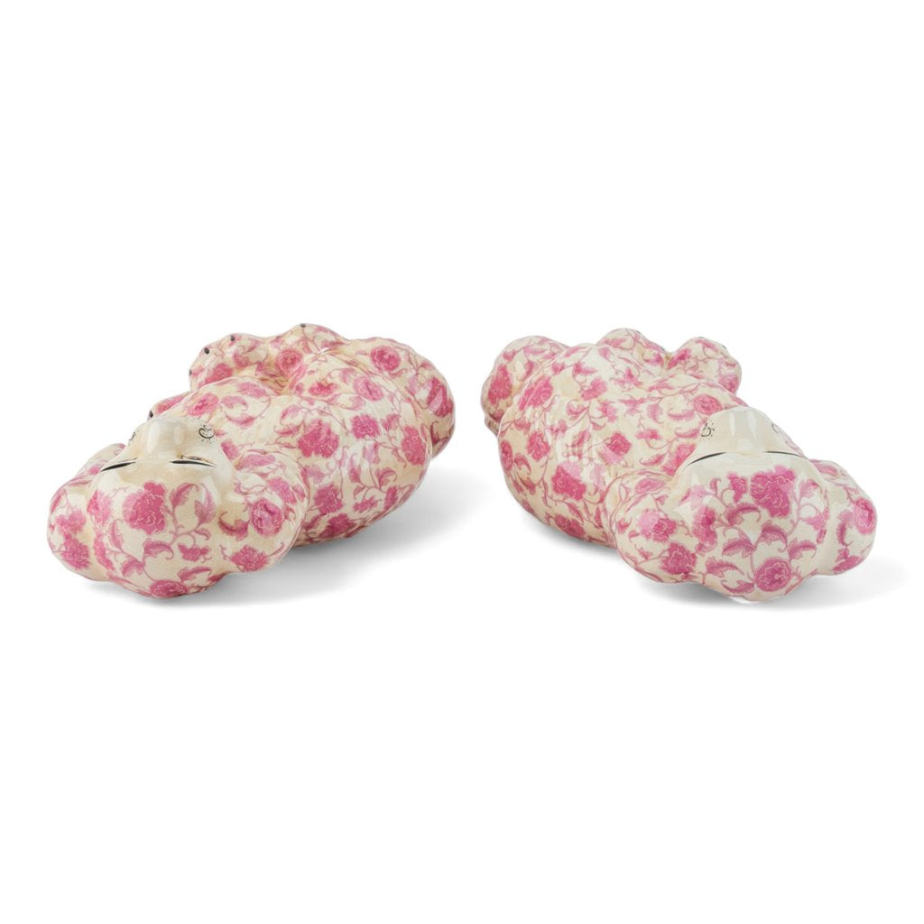 Danny's Fine Porcelain Home Decor Danny's Fine Porcelain Classic Staffordshire Dogs with A Twist! Lovely Pair of Pink Floral